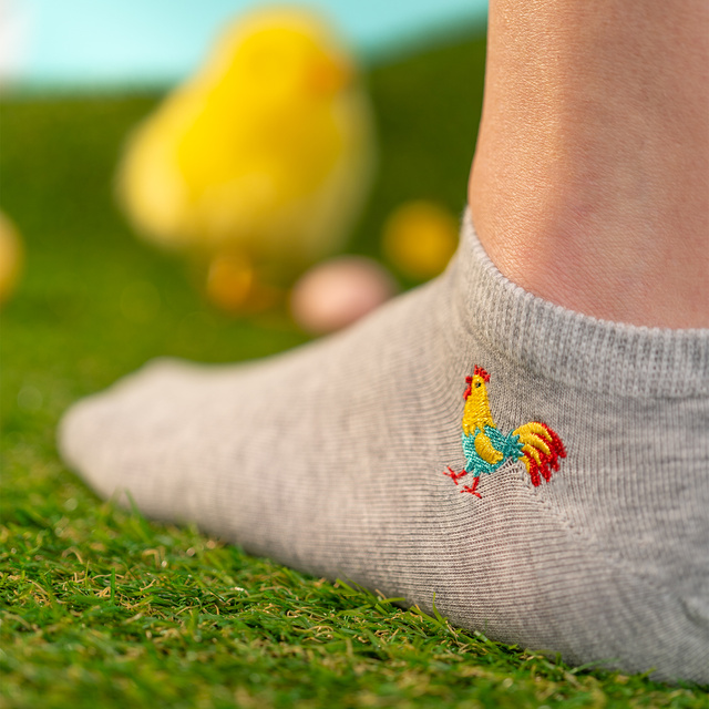 Barevné pánské dámské kotníčkové ponožky SOXO ražené - 5 párů