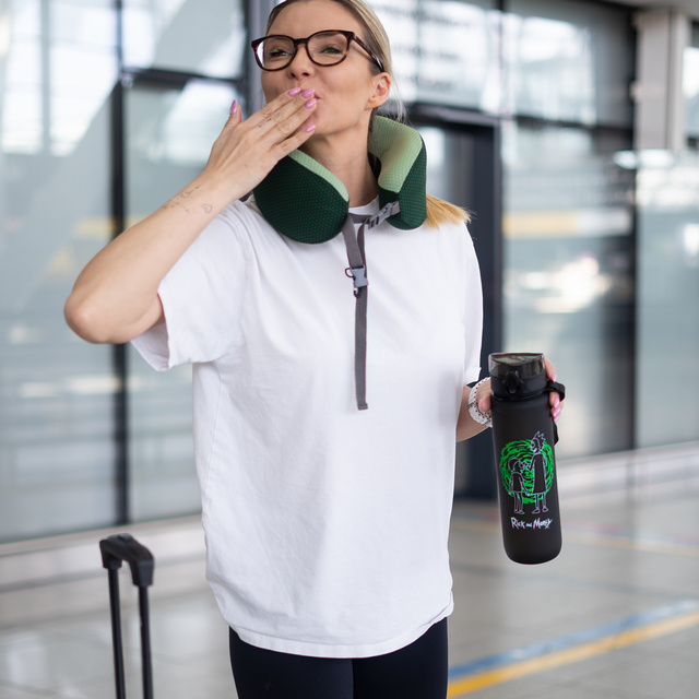 Láhev na vodu 1L černá | odolná a praktická | Rick a Morty