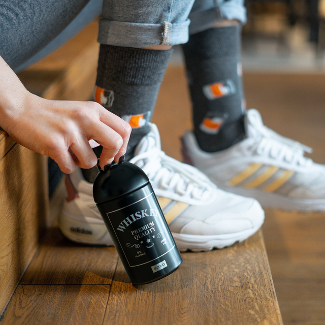 Sada pánských ponožek Whisky v lahvi a pivo v plechovce