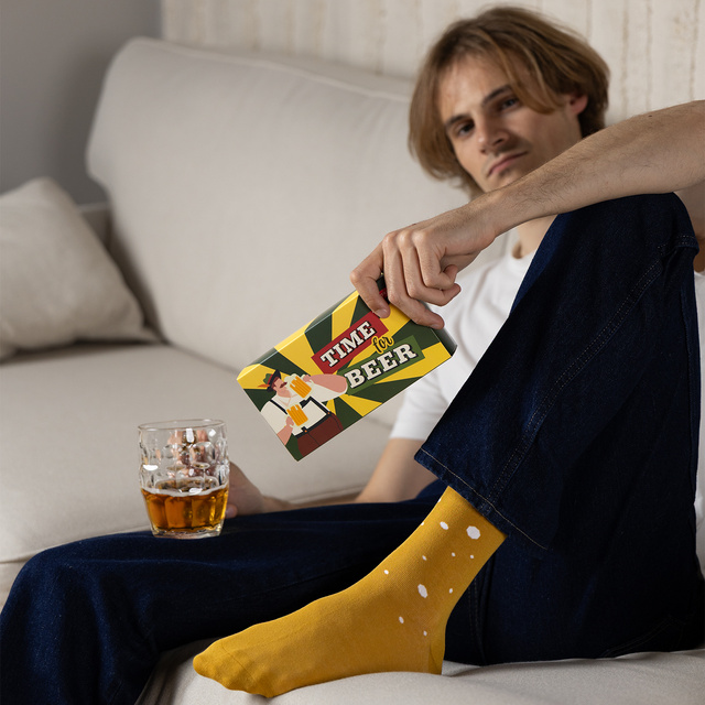 Barevné pánské ponožky SOXO pivo - 3 páry