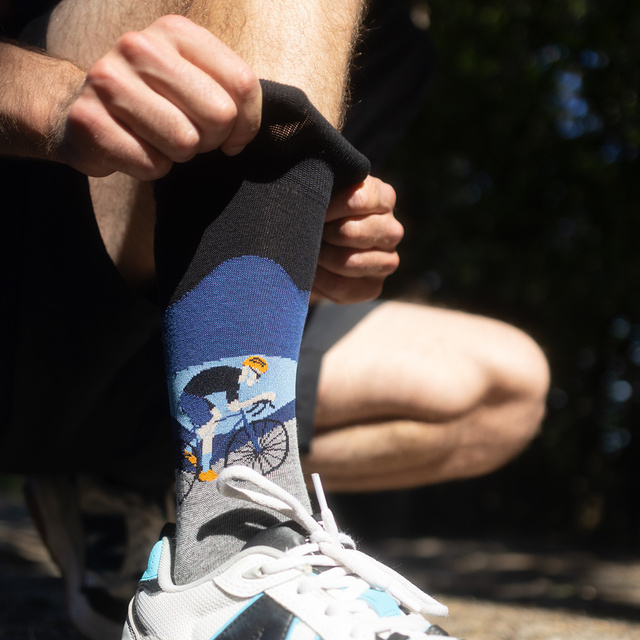 Pánské barevné cyklistické ponožky SOXO - 5 párů