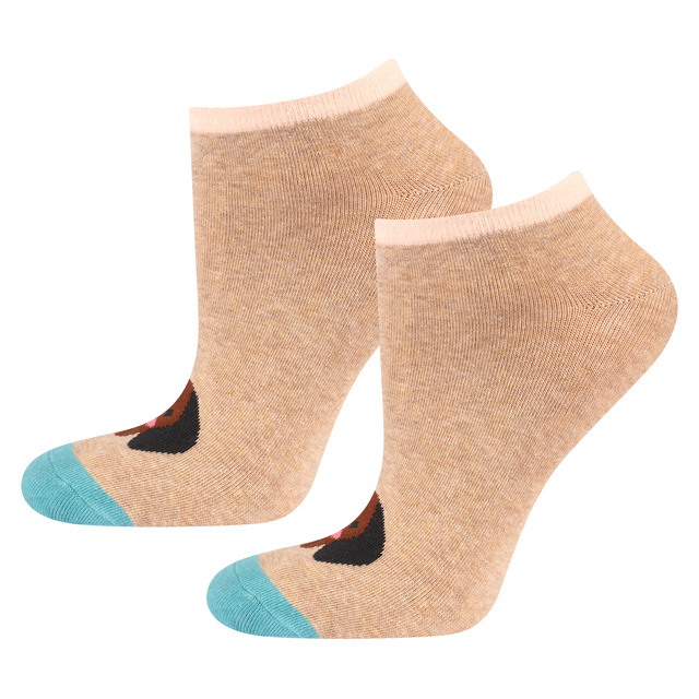 Sada 5x Barevné dámské kotníčkové ponožky SOXO pejsci